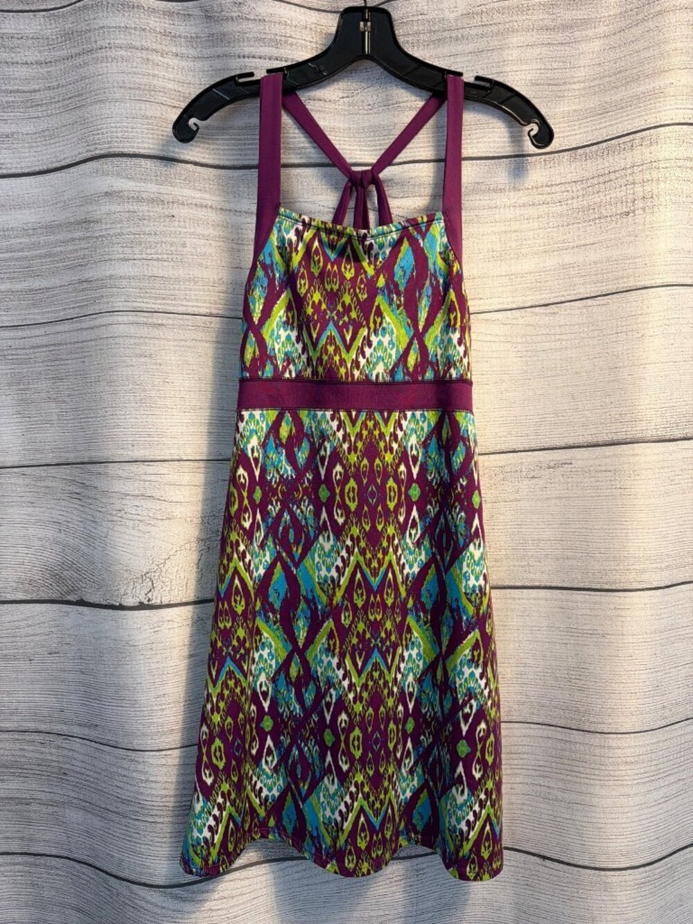 Soybu Purple Patterned Racerback Dress